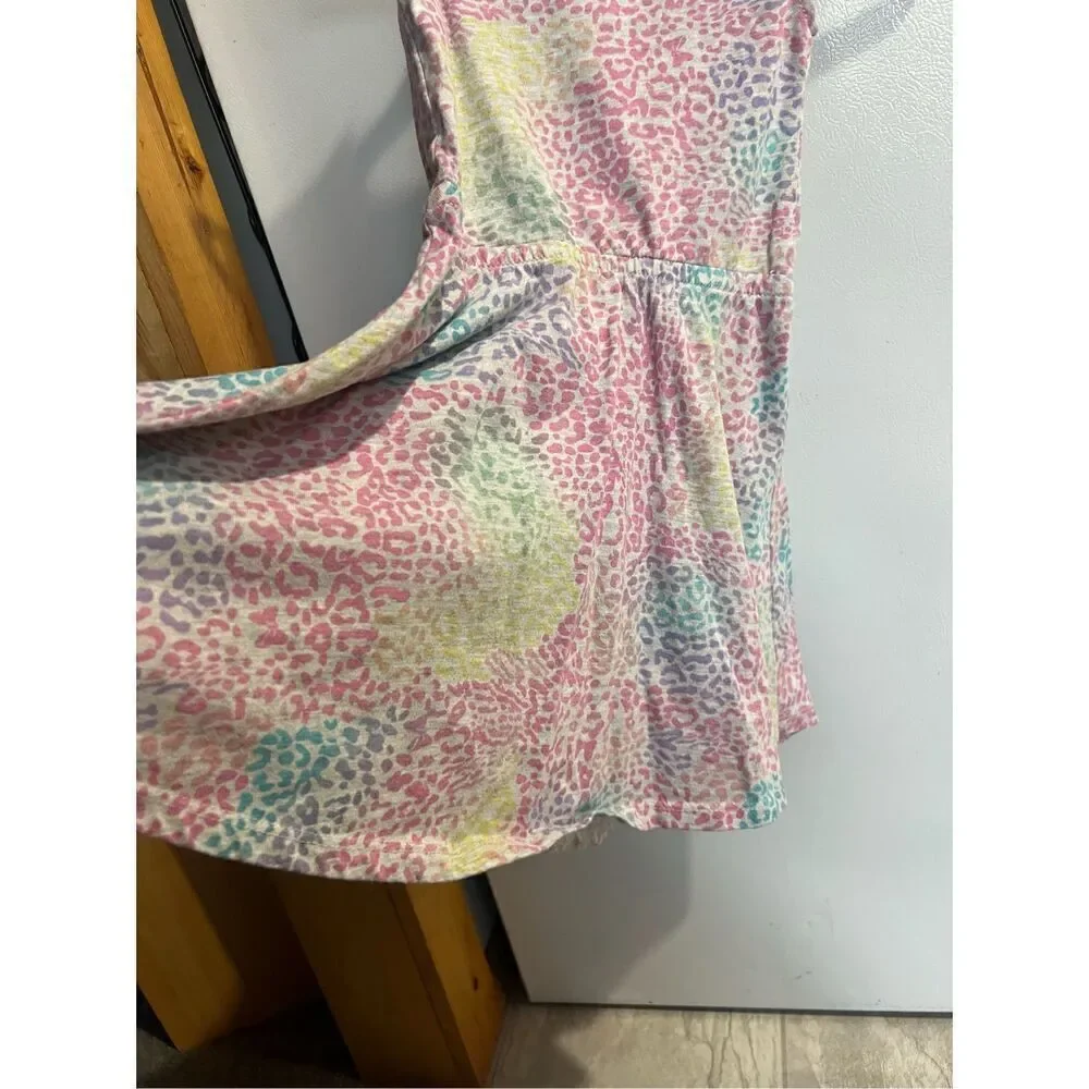 Disney Minnie Mouse Rainbow Leopard Print Girls Dress Size 5 Kids